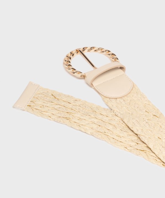 Ceinture tressée en paille de papier et fil lurex femme vue6 - GEMO (ACCESS) - GEMO