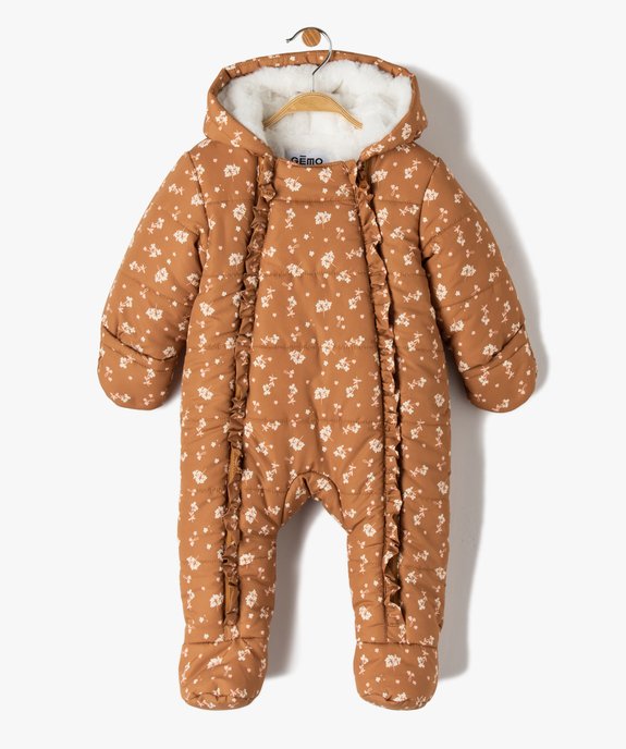 Combinaison pilote bébé avec pieds et moufles vue1 - GEMO 4G BEBE - GEMO