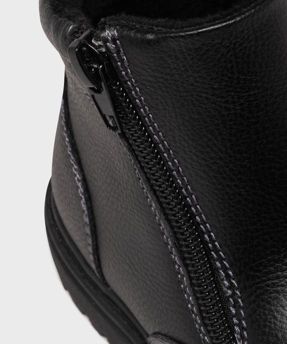 Boots fourrés à semelle crantée avec double zip garçon - Buggy vue6 - BUGGY - GEMO