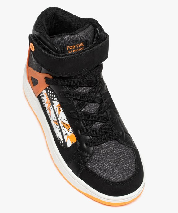 Basket mid-cut fermeture scratch avec motif manga garçon vue5 - GEMO (ENFANT) - GEMO