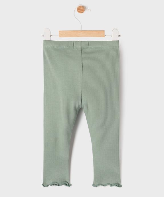 Legging en maille côtelée avec bas froncé bébé fille  vue3 - GEMO 4G BEBE - GEMO