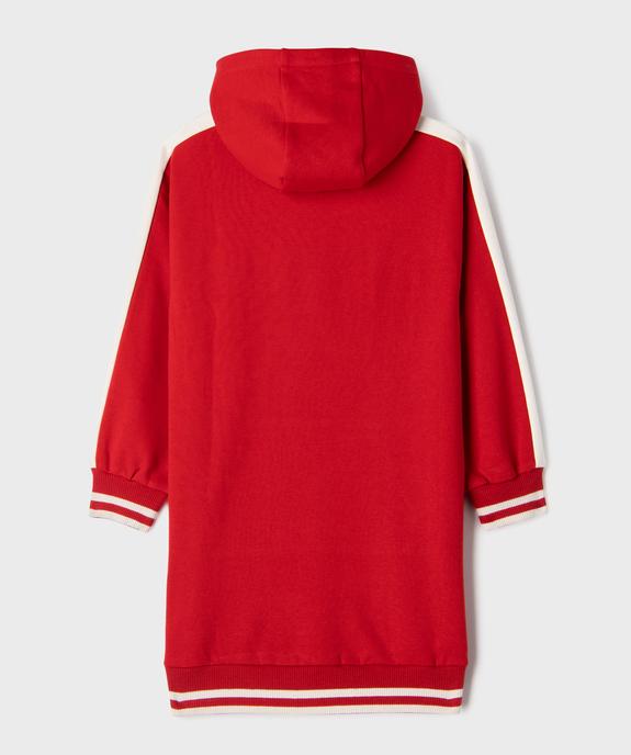 Robe sweat à capuche avec inscription fille vue3 - GEMO 4G FILLE - GEMO