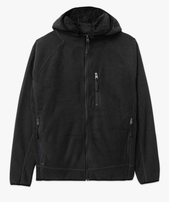 Veste polaire homme zippée à capuche et doublure chaude vue4 - KENSINGTON - GEMO