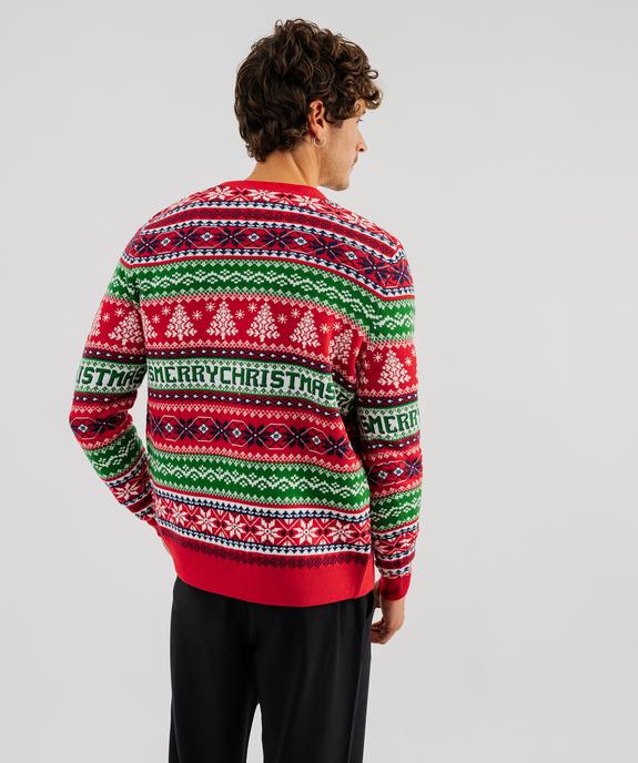 Gilet boutonné de Noël homme vue3 - GEMO (HOMME) - GEMO