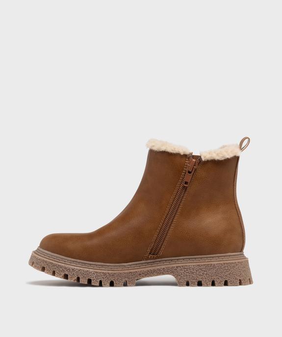 Bottines fourrées style Chelsea à semelle crantée fille vue3 - LOVELY WINGS - GEMO