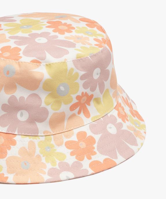 Chapeau bob à motifs fleuris fille vue3 - GEMO 4G FILLE - GEMO