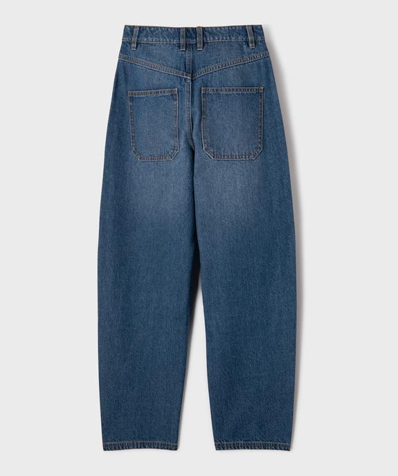 Jean mum taille haute fille vue3 - GEMO 4G FILLE - GEMO