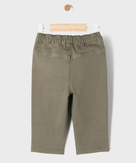 Pantalon en coton stretch bébé garçon vue3 - GEMO 4G BEBE - GEMO