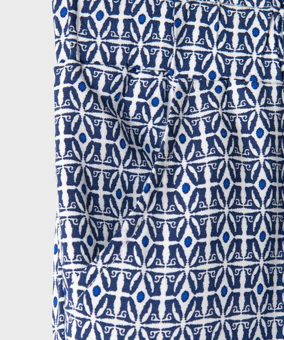 Pantalon fluide imprimé en viscose fille vue2 - GEMO 4G FILLE - GEMO