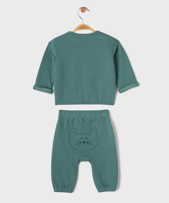 Ensemble 2 pièces bébé garçon : sweat et pantalon vue4 - GEMO 4G BEBE - GEMO