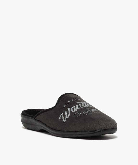 Chaussons homme mules confort en velours ras vue2 - GEMO(HOMWR HOM) - GEMO
