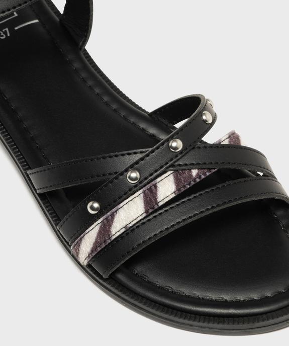 Sandales plates à brides entrelacées femme vue6 - FOLLOW ME - GEMO