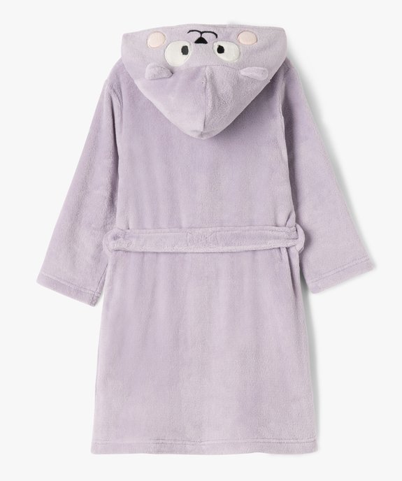 Robe de chambre en velours avec capuche chat fille vue3 - GEMO (ENFANT) - GEMO