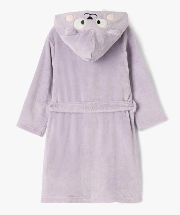 Robe de chambre en velours avec capuche chat fille vue3 - GEMO (ENFANT) - GEMO