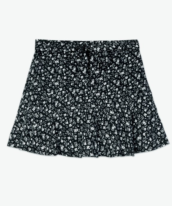 Jupe-short femme fluide à fleurs vue4 - FOLLOW ME - GEMO