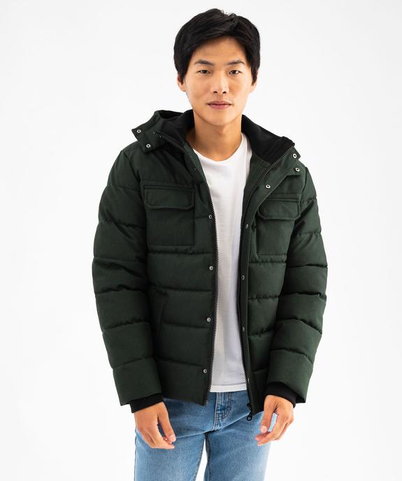 Blouson chiné à capuche amovible homme vue1 - GEMO 4G HOMME - GEMO