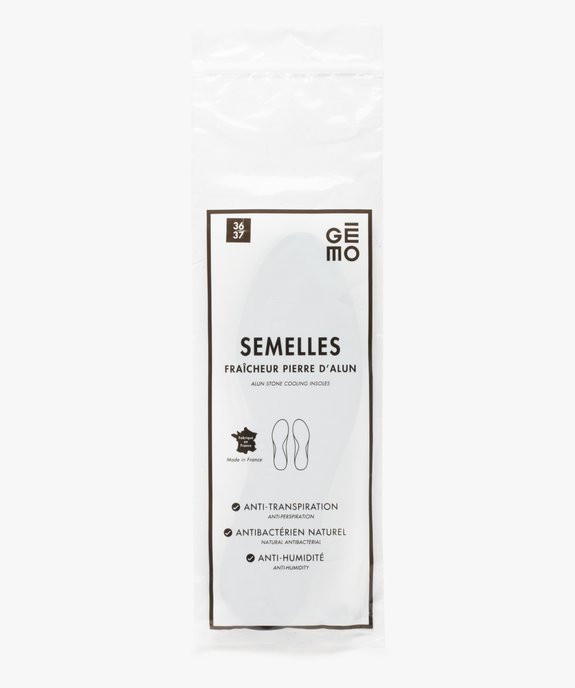 Semelles adultes fraîcheur Pierre d'Alun - Taille du 36/37 au 44/45 vue2 - GEMO(ENTRETIEN) - GEMO