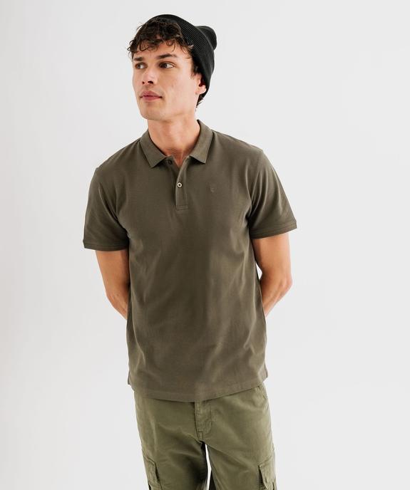 Polo à manches courtes en maille piquée homme vue5 - GEMO 4G HOMME - GEMO