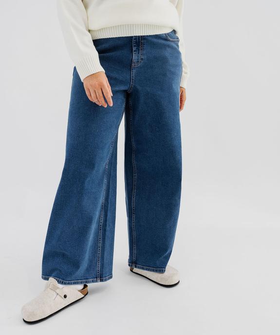 Jean wide leg en coton stretch taille ajustable femme grande taille - GEMO 4G GT Jean wide leg en coton stretch taille ajustable femme grande taille vue6 - GEMO 4G GT - GEMO