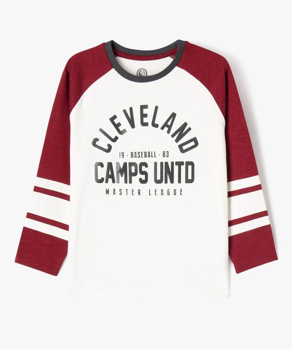 Tee-shirt manches longues avec inscription garçon - Camps United vue1 - CAMPS GEMO FOR GOOD - GEMO