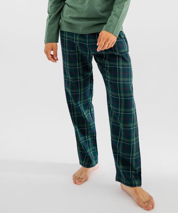 Pyjama à manches longues et pantalon à carreaux homme vue3 - GEMO(HOMWR HOM) - GEMO
