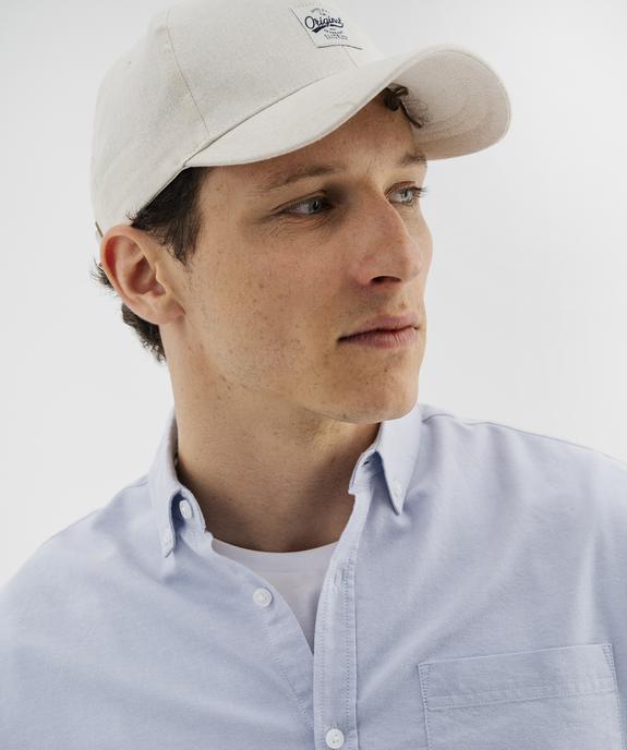 Chemise manches longues regular en coton rayé homme vue2 - GEMO 4G HOMME - GEMO