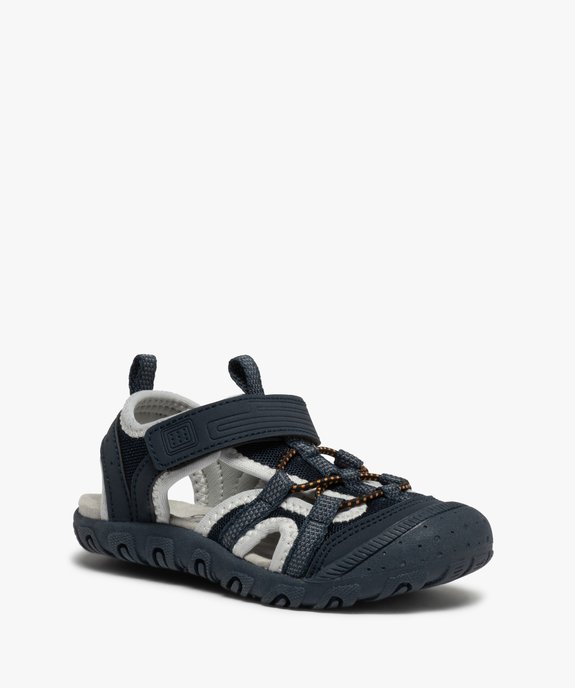Sandales garçon sport à bout fermé et scratch vue2 - GEMO (ENFANT) - GEMO