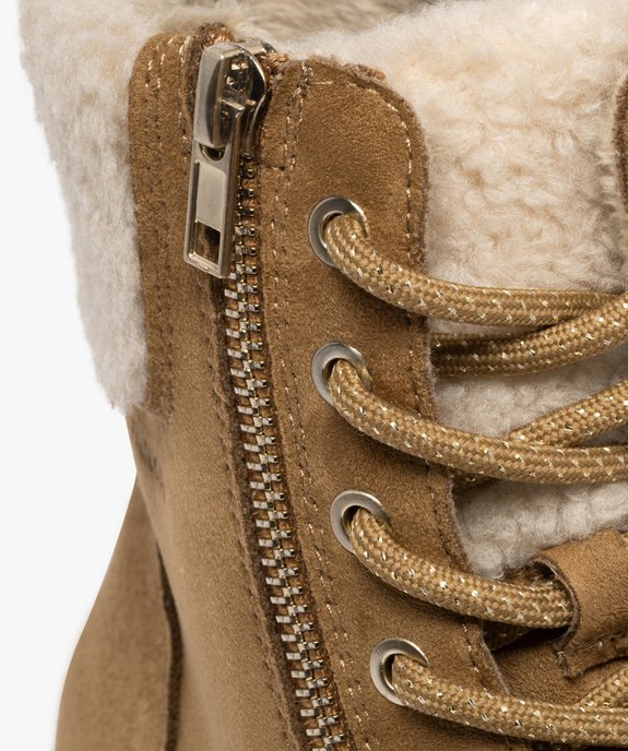 Boots fourrées à lacets et zips femme vue6 - TOM TAILOR - GEMO