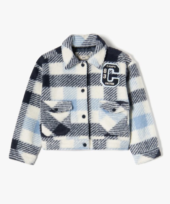 Blouson fille court à carreaux - Camps United vue2 - CAMPS UNITED - GEMO