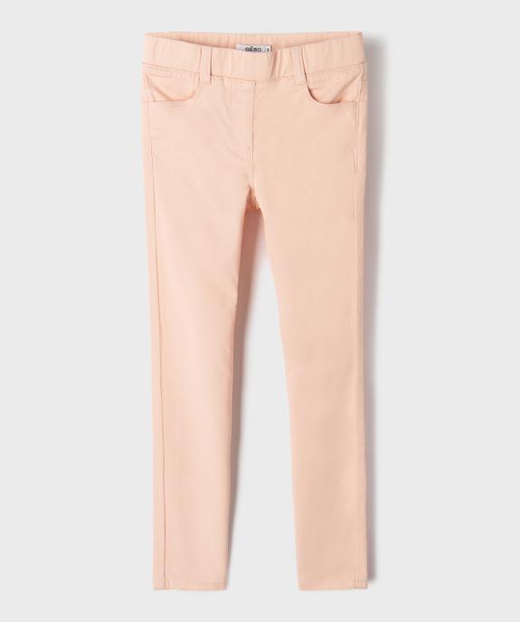 Pantalon slim avec taille ajustable fille vue1 - GEMO (ENFANT) - GEMO