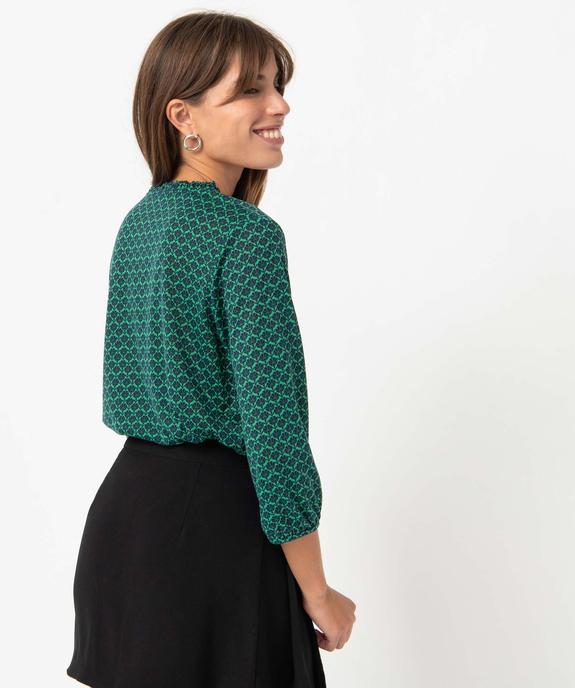 Tee-shirt femme à manches 3/4 avec décolleté en V vue3 - GEMO 4G FEMME - GEMO