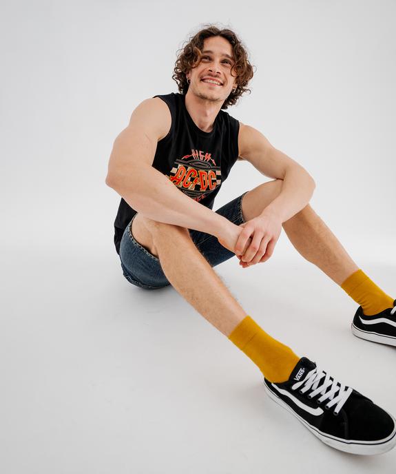 Débardeur en jersey de coton imprimé homme - AC/DC vue2 - ACDC - GEMO