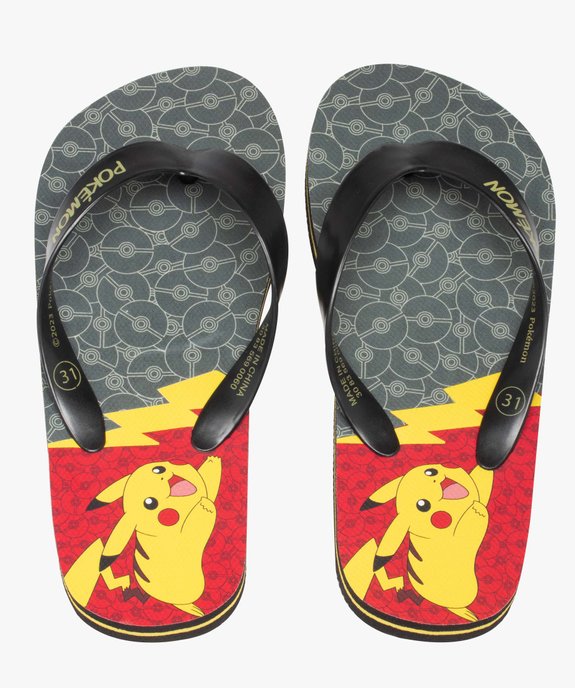 Tongs garçon à semelle imprimée Pikachu - Pokémon vue1 - POKEMON - GEMO