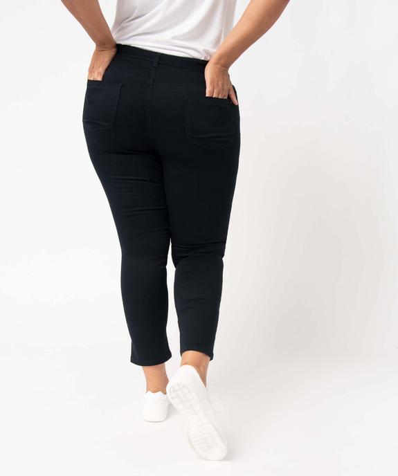 Pantalon femme grande taille coupe slim en toile extensible vue3 - GEMO (G TAILLE) - GEMO