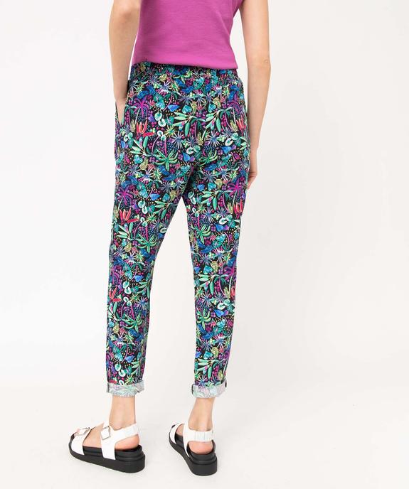 Pantalon femme fluide à motifs exotiques vue3 - GEMO(FEMME PAP) - GEMO