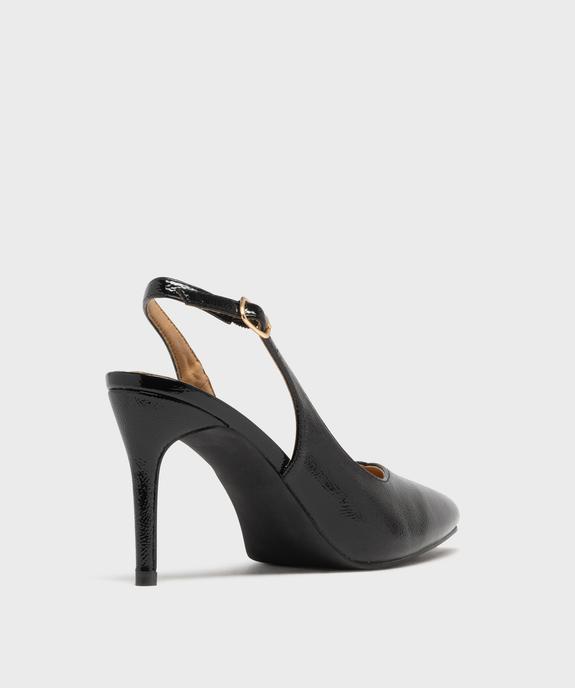 Escarpins sling-back vernis à bout pointu et talon aiguille femme - Valentina Baldano vue4 - VALENTINA BALDA - GEMO