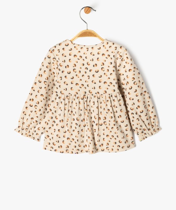 Blouse à manches longues à motifs tachetés bébé fille vue4 - GEMO(BEBE DEBT) - GEMO