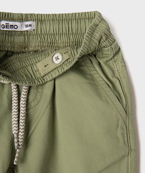 Pantalon jogger avec taille ajustable bébé garçon vue2 - GEMO(BEBE DEBT) - GEMO