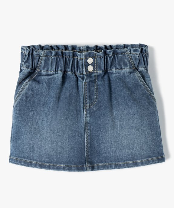 Jupe bébé fille en jean coloris délavé vue1 - GEMO 4G BEBE - GEMO