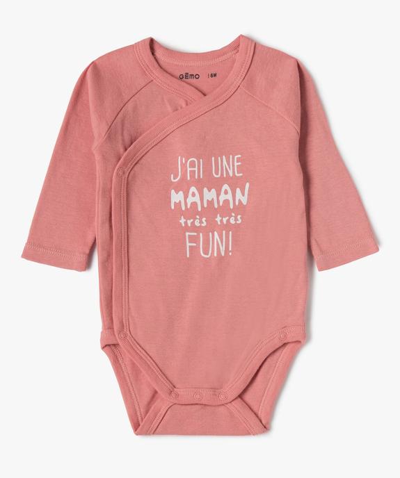 Body bébé manches longues fermeture croisée (lot de 3) - GEMO 4G BEBE Body bébé manches longues fermeture croisée (lot de 3) vue2 - GEMO 4G BEBE - GEMO