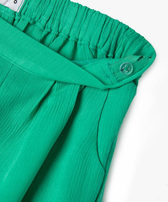 Short ample en viscose froissée fille vue2 - GEMO 4G FILLE - GEMO
