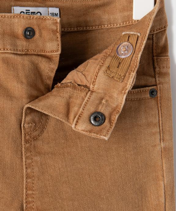Pantalon slim en toile extensible bébé garçon vue5 - GEMO 4G BEBE - GEMO