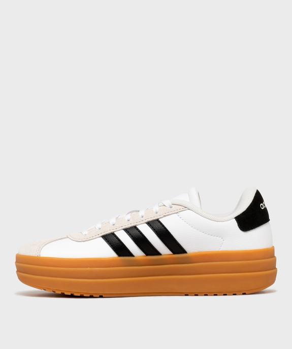 Baskets en cuir VL Court bold avec semelle plateforme femme - Adidas vue3 - ADIDAS - GEMO