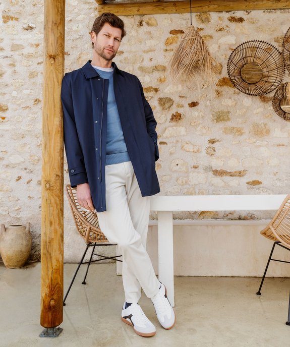 Pantalon ample en coton et lin homme vue6 - GEMO 4G HOMME - GEMO