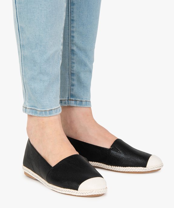 Ballerines femme style espadrilles en toile brillante vue1 - GEMO(URBAIN) - GEMO