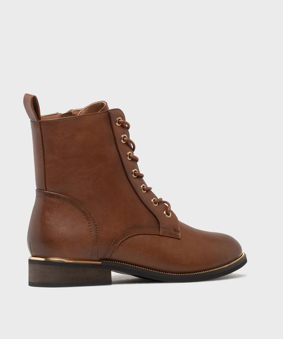 Boots plates à lacets et zip femme vue4 - VALENTINA BALDA - GEMO