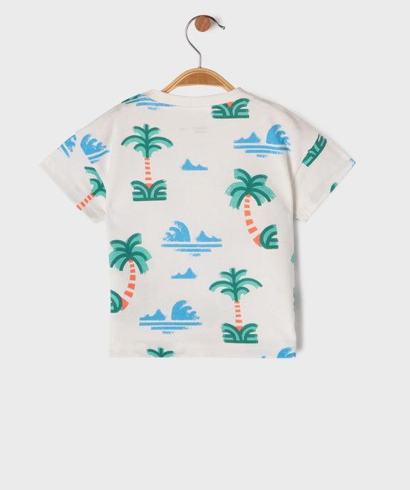 Tee-shirt manches courtes imprimé bébé garçon vue3 - GEMO 4G BEBE - GEMO