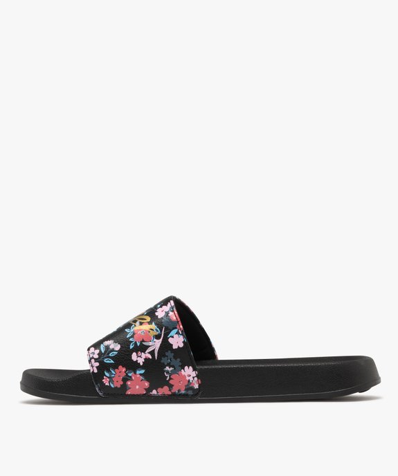 Mules de piscine imprimé fleuri à bandeau moussé femme  vue3 - GEMO (PLAGE) - GEMO