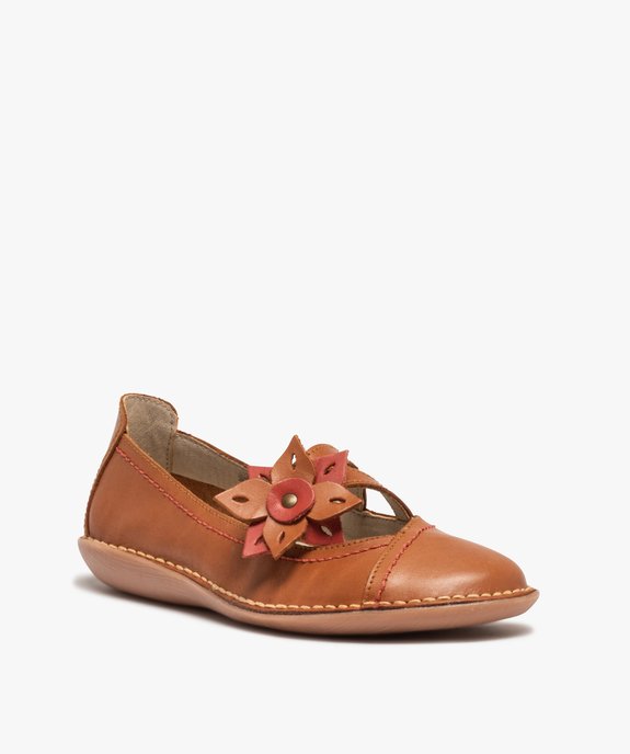 Ballerines femme confort avec fleur en relief vue2 - GEMO(URBAIN) - GEMO