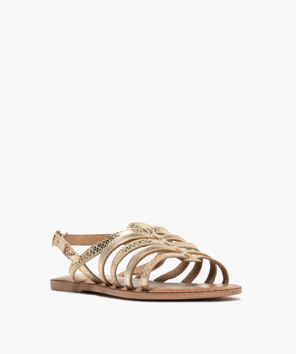 Sandales multibrides en cuir femme vue2 - TANEO GEMO FOR GOOD - GEMO